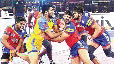 UP Yoddhas defenders put on a show against Tamil Thalaivas.