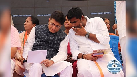 Piyush Goyal and BJP president K Annamalai