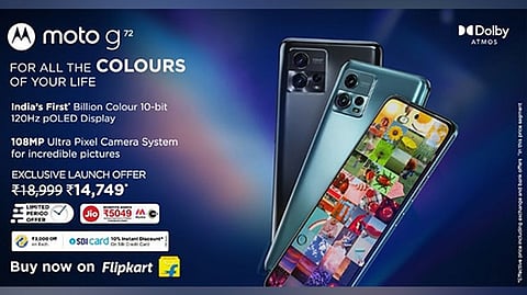 The disruptive moto g72 goes on sale today at just Rs. 14,749 exclusively on Flipkart