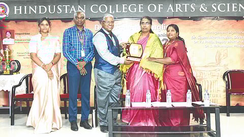 The dignitaries at ELITE 2022 event in Hindustan College of Arts and Science.
