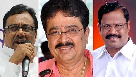 (L to R) EVKS Elangovan. SVe Shekher and VP Duraisamy