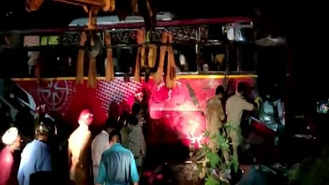 Visuals from the site of the accident