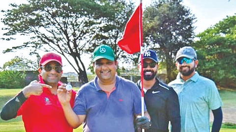 (from left) Bharath Arvind, Bharath Sekar,
Neelakantan and Ashwin Ravindran
at the Cosmo TNGF