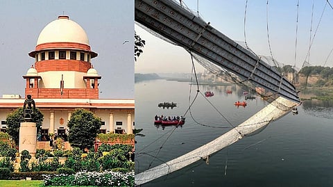 Supreme Court of India; Visual of Morbi bridge collapse