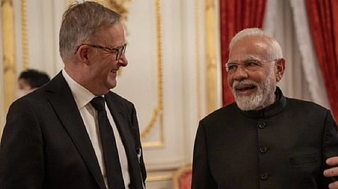 Australian Prime Minister Anthony Albanese with PM Narendra Modi