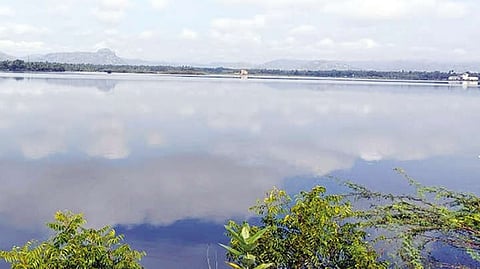 Gudiyattam tank filled to the brim after the bund was repaired