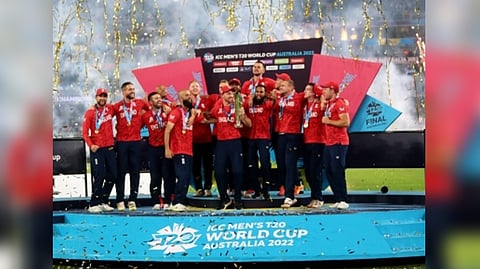 Team England with the trophy