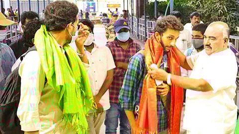 Minister K S Masthan received them at the airport and made arrangements for them to travel to their native