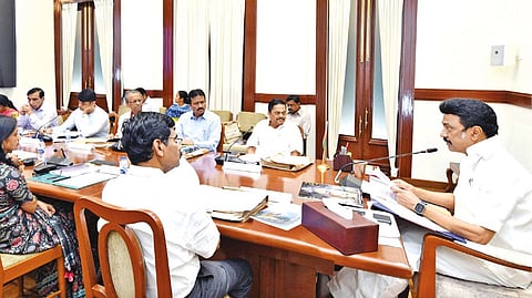 Chief Minister MK Stalin chairing the reconstituted Tamil Nadu Wildlife Board meeting in Chennai on Wednesday