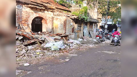 The debris found mixed with garbage at Bishop Lane in Vepery