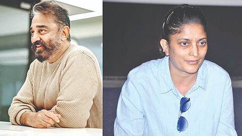 Actor Kamal Haasan and Sudha Kongara