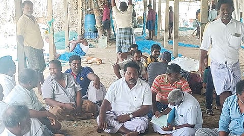 Fishermen leaders at a meeting in Rameswaram