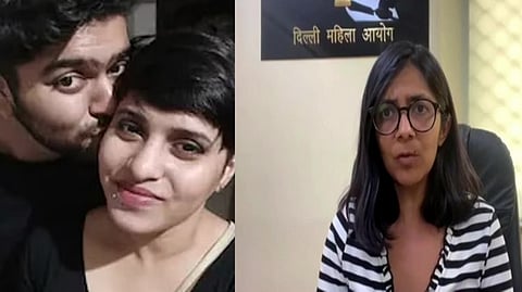Aftab Amin Poonawalla & Shraddha (L), Delhi Commission of Women (DCW) Chief Swati Maliwal (R)