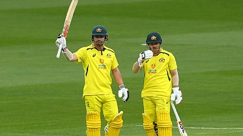 David Warner and Travis Head put up a strong partnership to put Australia in command.