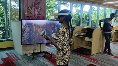 The public visiting the library at respective locations can make use of VR devices for learning