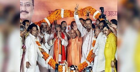 Uttar Pradesh Chief Minister Yogi Adityanath, BJP state chief Bhupendra Singh Chaudhary and others