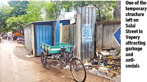 Citizen Connect: Unremoved SWD works shelters creating nuisance