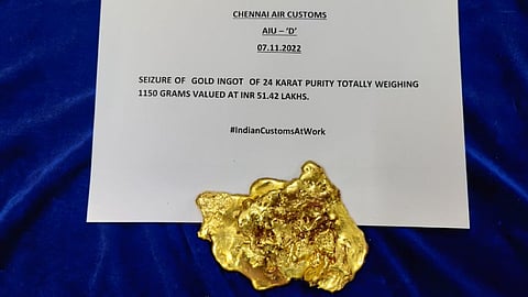 The recovered gold was about 1.15 kg of 24k purity worth Rs 51.42 lakhs