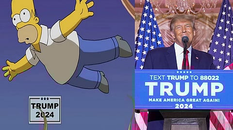 Screengrab from the clip (L), Donald Trump (R)