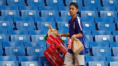 FIFA WC: Fans' heartwarming gesture of cleaning stadium after match
