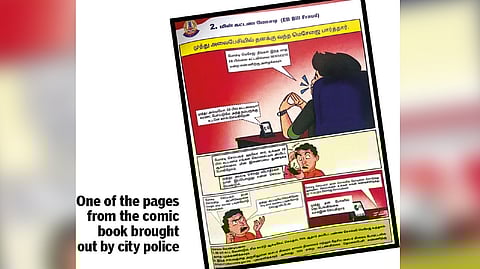 Cops script con comic on cyber crimes