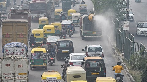 A thick layer of smog continued to cover Delhi on Saturday
