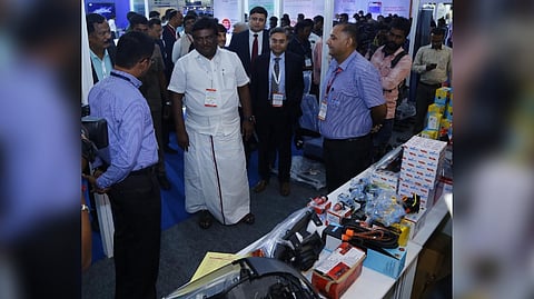 SS Sivasankar, TN Transport Minister at the 10th edition of Autoserve 2022