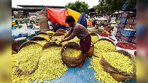Jasmine sold for Rs 1,000 per kg, Jasminum sambac Rs 600 ? Rs 700 per kg, tuberose Rs 450 per kg, Crossandra Rs 500 per kg
