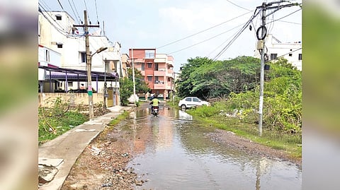Bad shape of TCK Road in Perungalathur which connects the residential locality with GST Road