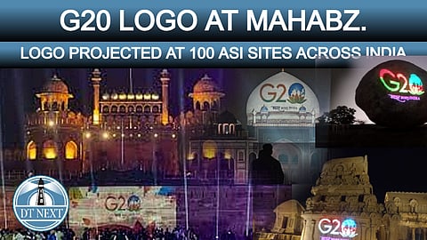 G20 Logo at Mahabalipuram