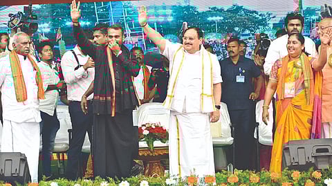 Nadda in 1st poll speech for TN