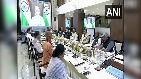 Prime Minister Narendra Modi attends the meeting of the National Ganga Council in Kolkata