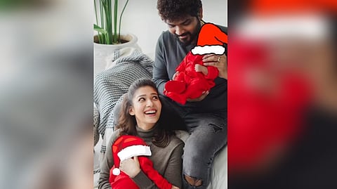 Nayanthara and Vignesh Shivan pose with their little Santas