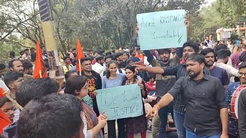 Student protests at Hyderabad University