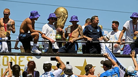 FIFA World Cup: Lionel Messi and Co in the bus parade