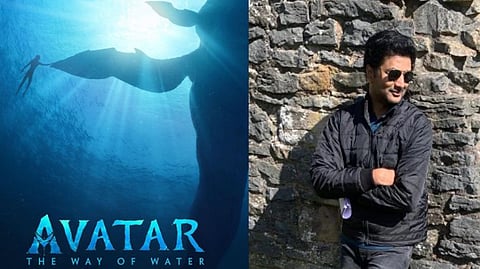 (L -R) : Poster of Avatar: The Way of Water ; Srinivas Avasarala