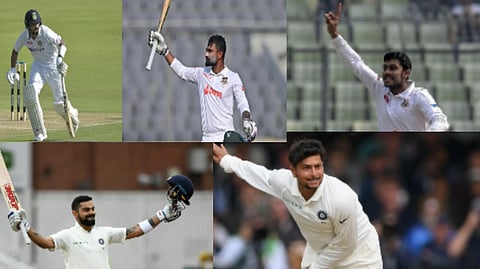 KL Rahul, Mehidy Hasan Miraz, Virat Kohli, Litton Das and Kuldeep Yadav.
