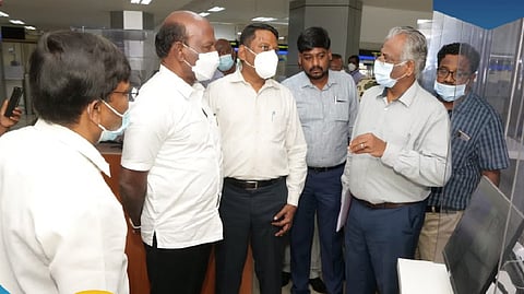 Ma Su inspected the testing procedures at Chennai International Airport