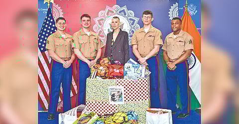 The Marines and the toys they collected