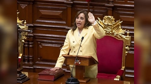 Peruvian President Dina Boluarte