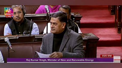 Union Power Minister RK Singh in Rajya Sabha
