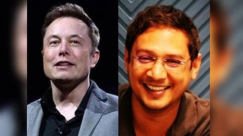 Twitter CEO Elon Musk (Left) and koo co-founder Mayank Bidawatka (Right)