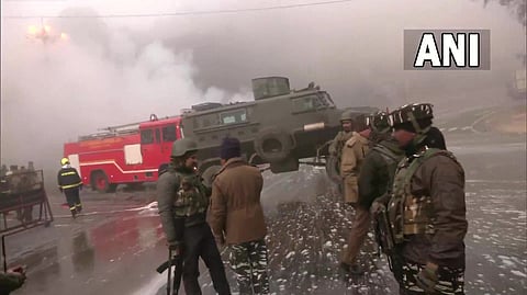 Visuals from Sidhra area of Jammu where an encounter took place.