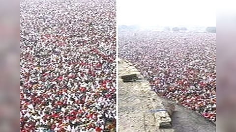 Satsang photos shared as that of Bharat Jodo Yatra