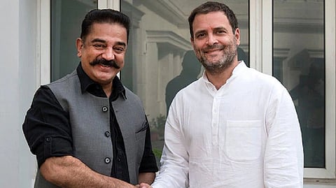 Kamal Haasan with Rahul Gandhi