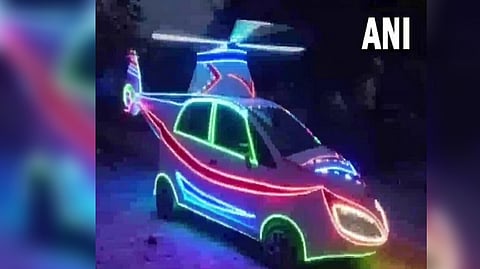 The helicopter styled Nano in Azamgarh.