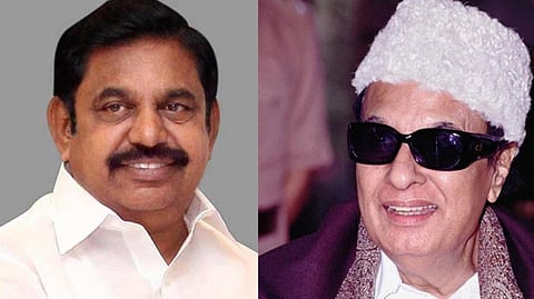 (L - R): AIADMK leader Edappadi K Palaniswami ; former CM M G Ramachandran