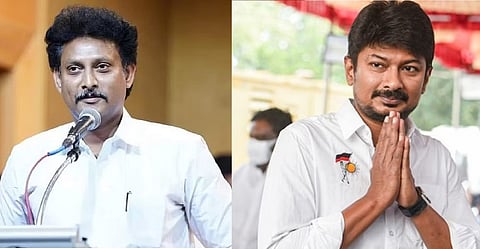 (L-R): Anbil Mahesh Poyyamozhi ; Udhayanidhi Stalin