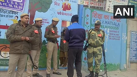 Visuals from a polling booth in Matiala village