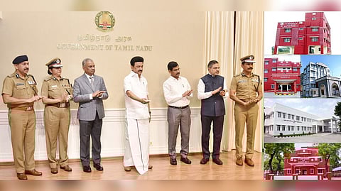 Stalin inaugurated Rs 23.72 crore worth projects of the state police and fire departments, including three police stations and two fire service stations.